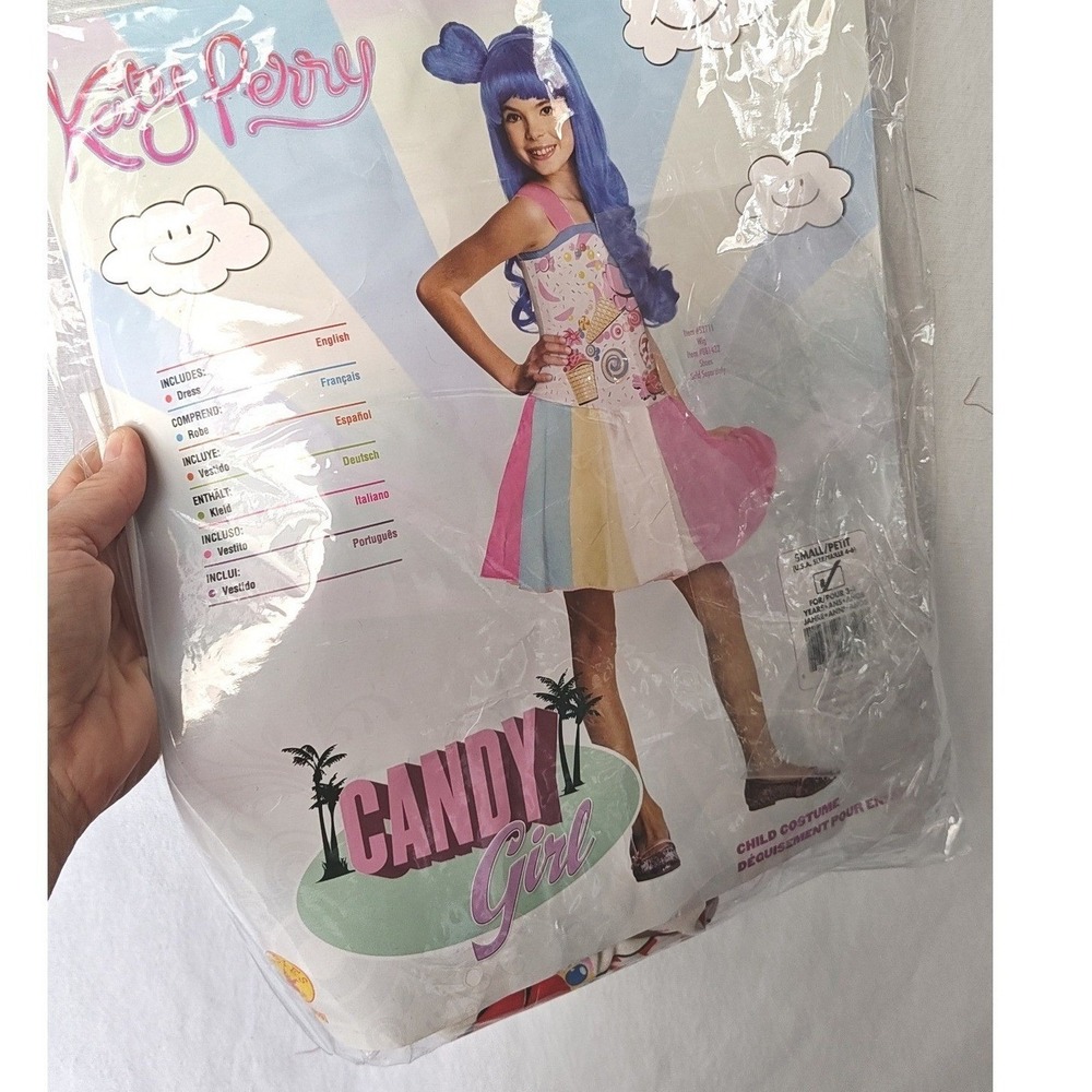 Katy Perry Candy Girl Halloween Costume Dress Headband Girls Small 4-6‎ Rubies